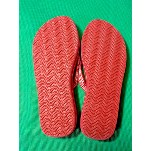 NWOT DKNY Women's Red/Wht Striped Platform Sandals (Maybe Sz 8) - Picture 4 of 4